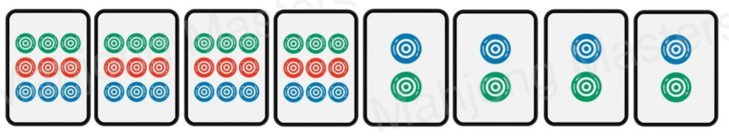 Two sets of identical circle tiles shown side by side to illustrate matching sets
